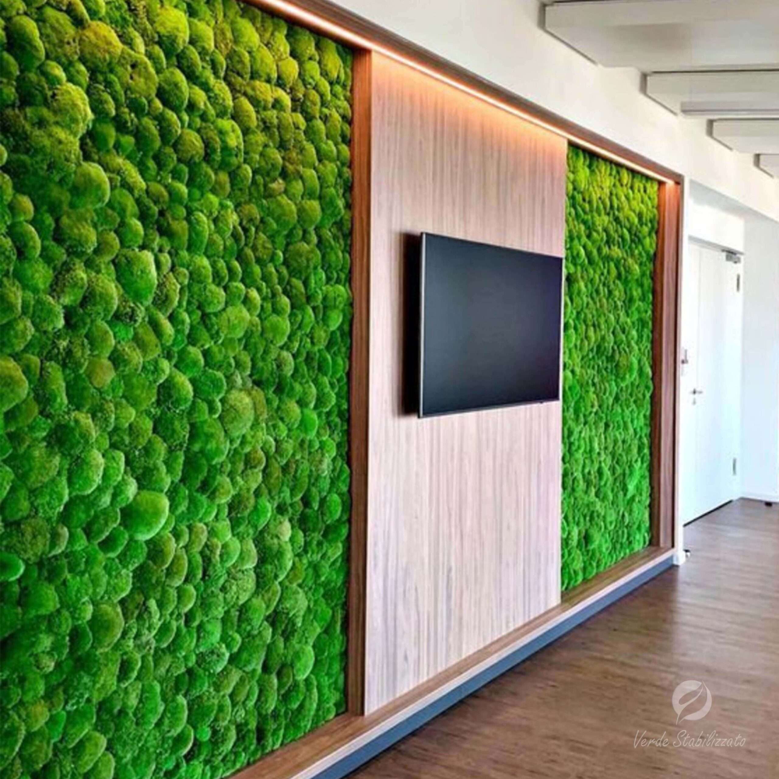 Parete verde verticale in ufficio a Roma - installazione professionale