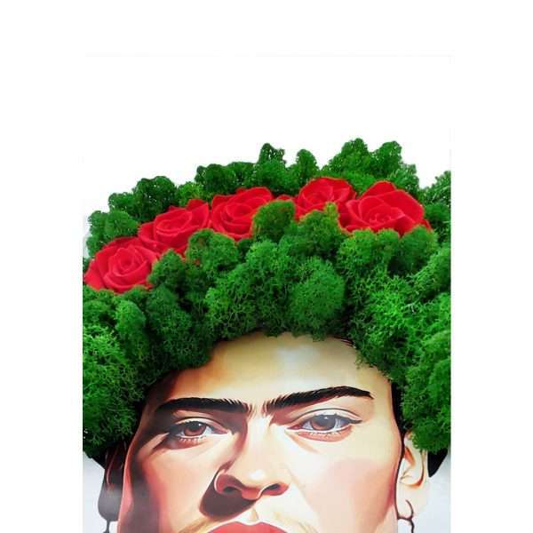 quadro-licheni-stabilizzati-frida-khalo-rosestabilizzate-2