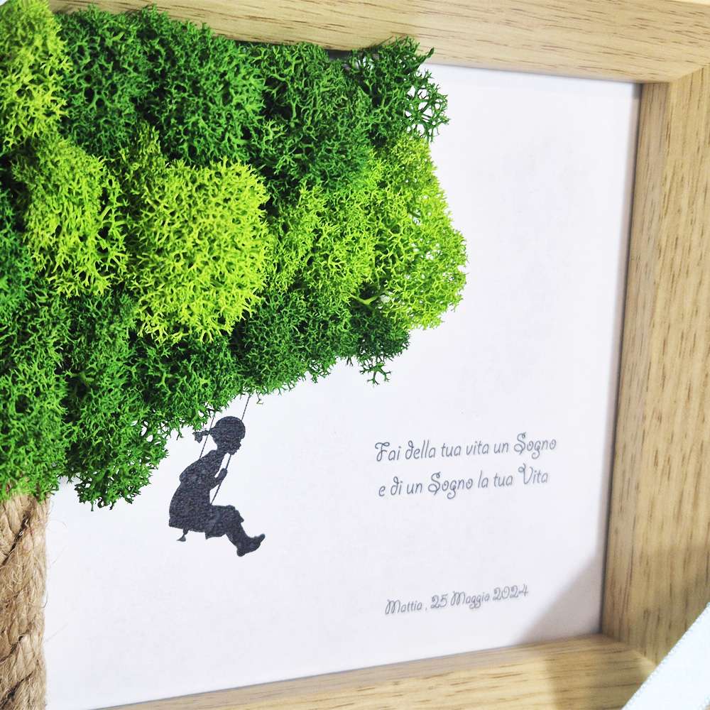 Bomboniere eco-friendly in verde stabilizzato per matrimoni e cerimonie